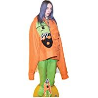 STAR CUTOUTS CS814 Billie Eilish Tongue out - Figura de cartón con Mini Soporte para Mesa- Altura de 163 cm- Multicolor